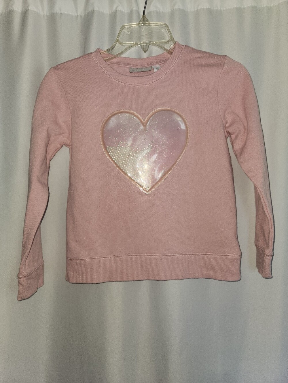 Childrens Place Pink Heart Pullover Sweatshirt #embellished #charming #adorable